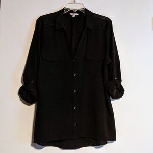 Candie's Lace Inset Blouse